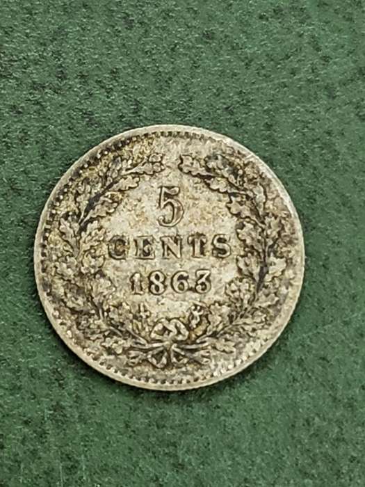 Netherlands 5 Cents 1863