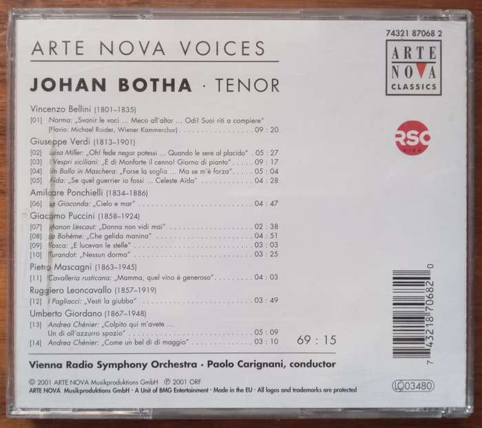 Johann Botha: Italian Arias