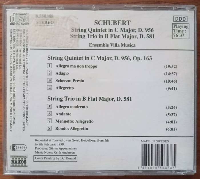 Schubert: String Quintet & String Trio