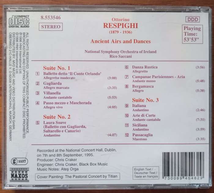 Respighi: Ancient Airs and Dances, Suites 1-3