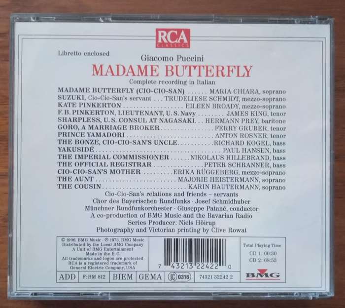 Puccini: Madama Butterfly (2CDs, Patane)