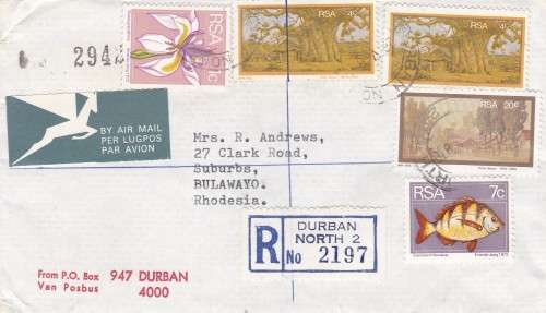 Durban North RSA Air Mail