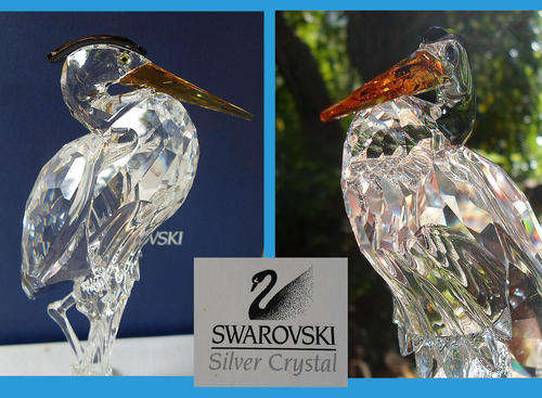 VALENTINES SPECIAL~VALUBLE SWAROVSKI BOXED HERON SILVER CRYSTAL~BARGAIN!!!!!