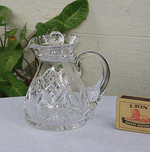 ATTRACTIVE DESIGN~STUART CRYSTAL~JUG & LID~IDEAL FOR SALAD DRESSING
