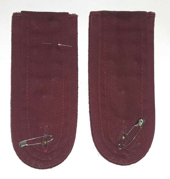 Vintage South African Nurses Maroon Shoulder Boards and Badges
