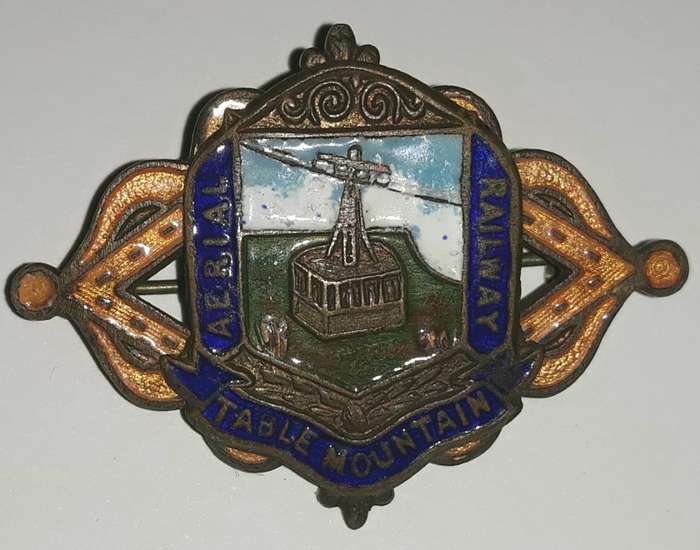 Vintage Table Mountain Cable Car (Aerial Railway) Enamel Pin Badge