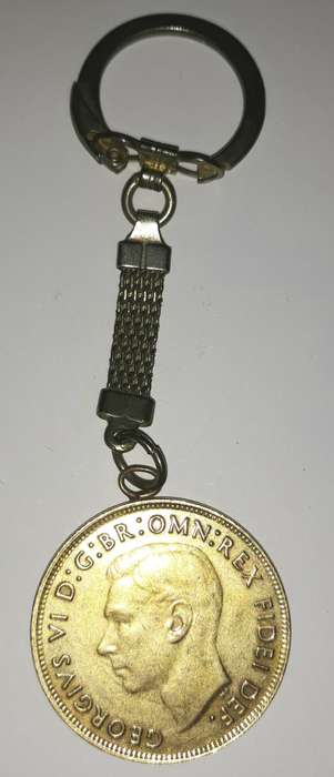 Vintage Australian 1950 Penny Keyring