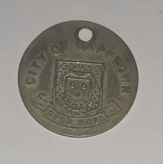 Antique 1919 City of Cape Town Dog License Tag