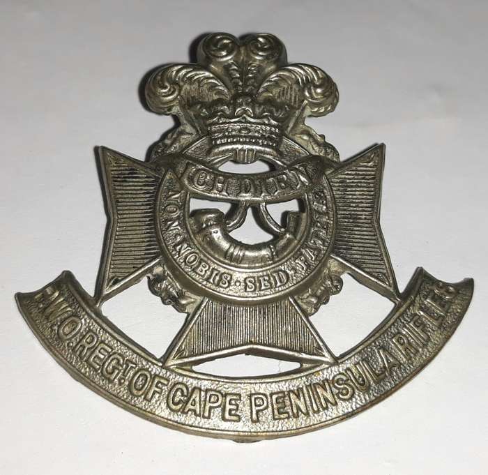 Prince of Wales Own Regiment Cape Peninsula Rifles Cap Badge