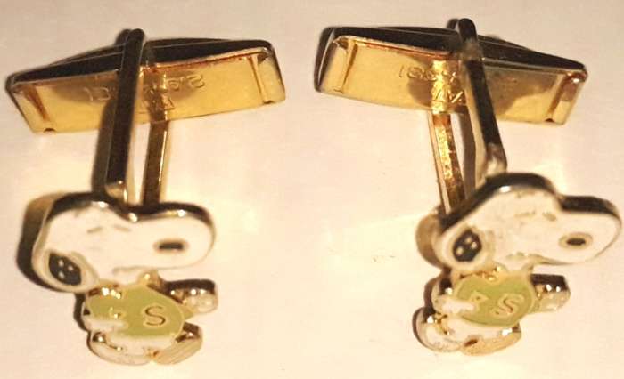 Vintage Snoopy Aviva Cufflinks