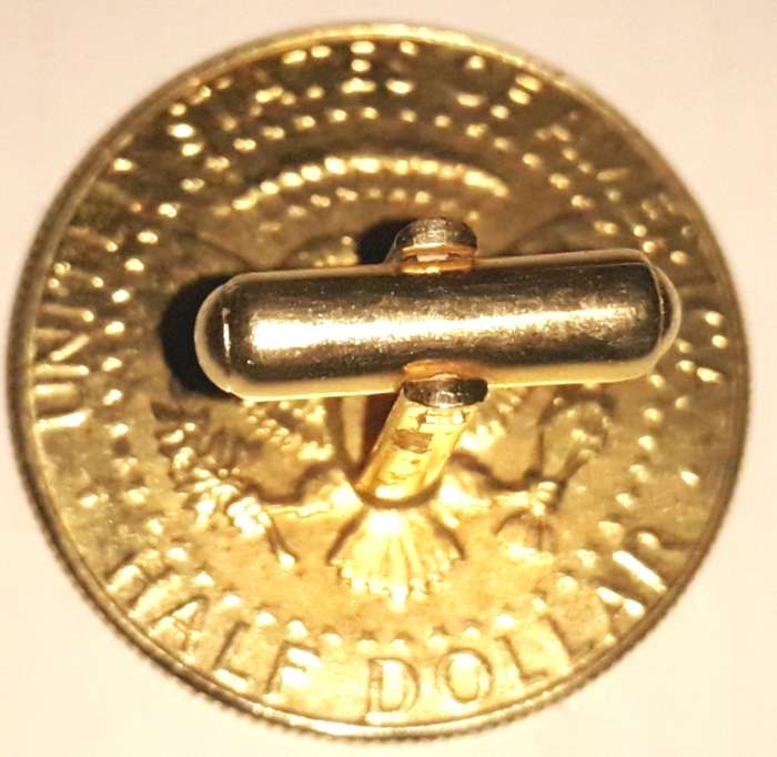 1969 United States Half Dollar Gilt Coin Cufflink