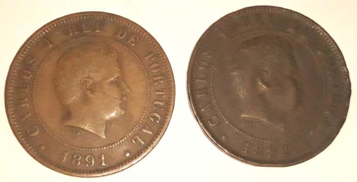 1891 and 1892 Portuguese 20 Reis