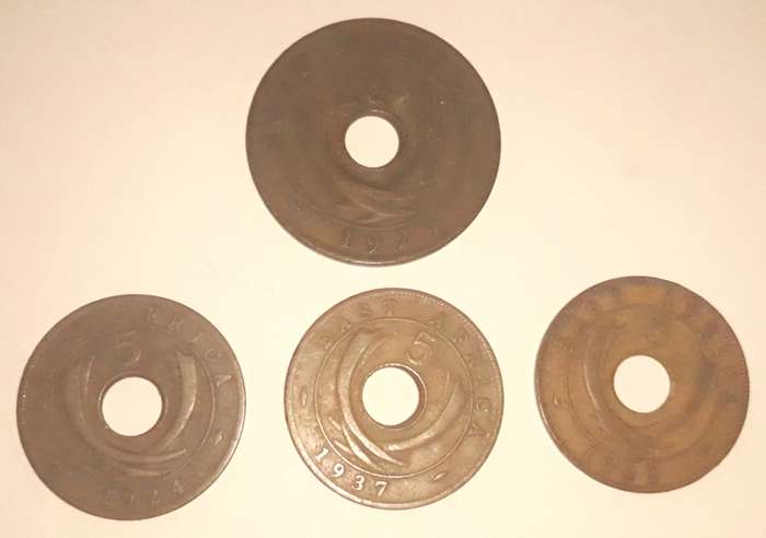 British East African Five and Ten Cent Coins