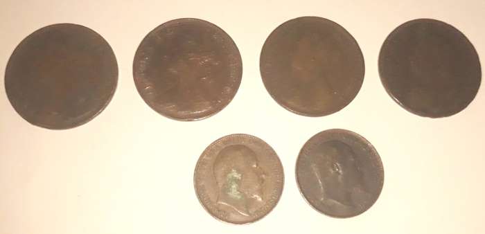 British Selection of Half Pennies and Farthings