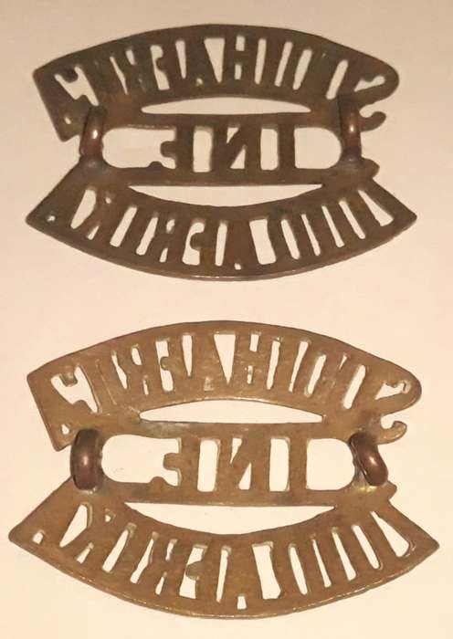 UDF World War One South African Infantry Shoulder Title Pair