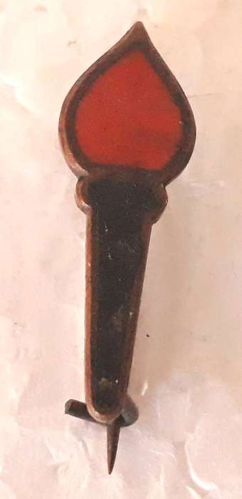 Vintage 1950s Torch Commando Pin Badge