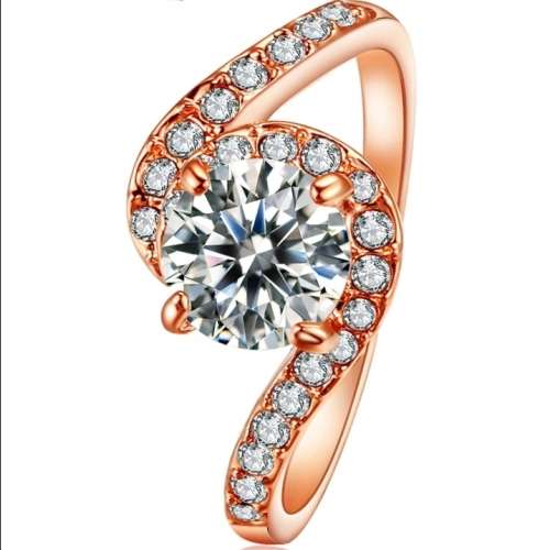 **ABSOLUTELY GORGEOUS**ROSE GOLD PLATED SWIRL RING P/8/18.14MM