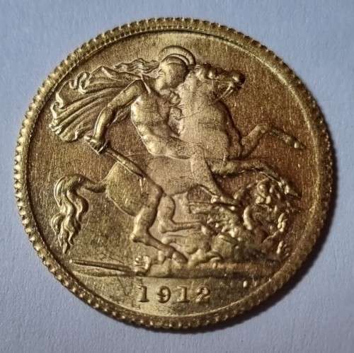 1912 GOLD HALF SOVEREIGN KING GEORGE