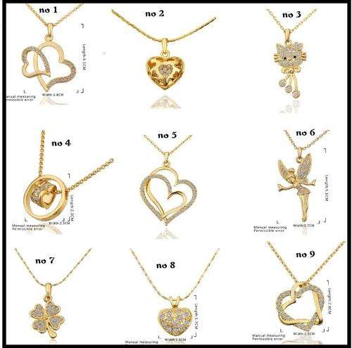 TODAY ONLY SHIPPING ONLY R35,00**WINNING BIDDER CAN CHOOSE STYLE ***18K PLATED PENDANT WITH CHAIN***