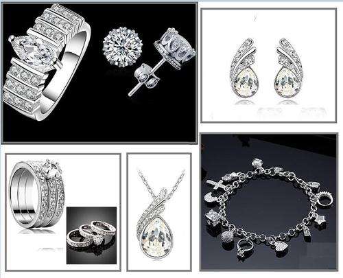 SIX JEWELLERY ITEMS (RING SIZE  8)