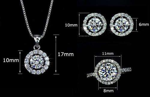 Ring, necklace and earring set (RING SIZE  6,7 or 8)