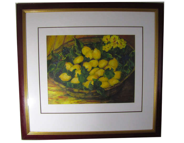**REDUCED** FRAMED ARTWORK BY LATE SHIELA HEPBURN "SIZE - 97CM x 92CM" **FREE SHIPPING**