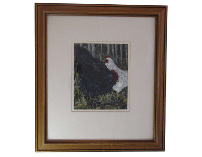 **REDUCED** FRAMED ARTWORK BY LATE SHIELA HEPBURN "SIZE - 60CM x 67CM" **FREE SHIPPING**
