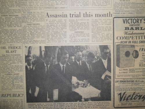 48 hours that changed South Africa.......Die Burger and Cape Times 12th and 13th  September 1966.