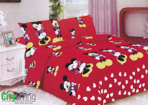 3 PCE Kiddies Duvet Cover Set Mini Mouse 3/4 Size