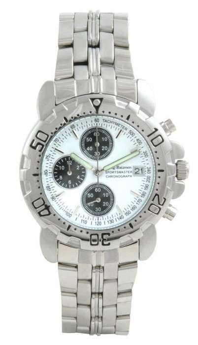 ***R8,000.00*** BRAND NEW - Krug Baumen SPORTSMASTER White Dial STEEL Gents Watch