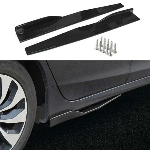 Combo Deal: Front Lip + Side Skirts ( Universal, Gloss Black)