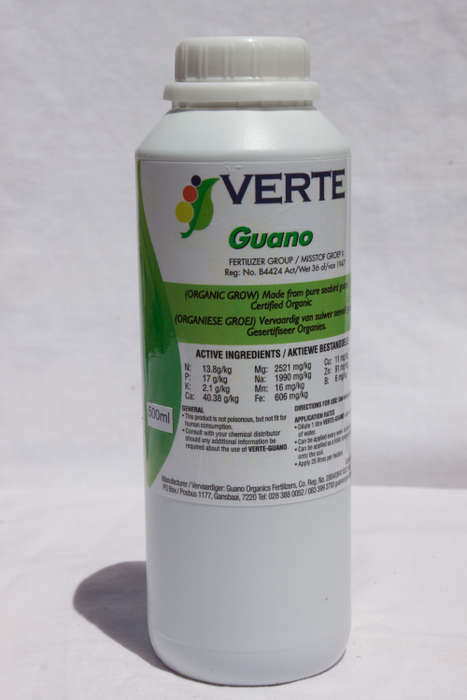 Organic Guano Concentrated (Dilute 1:40) Fertilizer liquid  - 500ml - R20.00