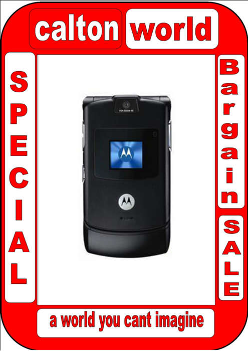 Motorola V3 - BLACK - UNLOCKED - SIM FREE - with battery - Grade B