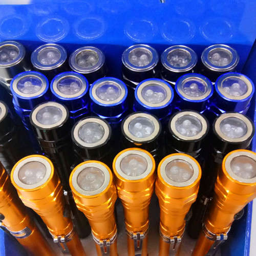 FLEXIBLE FLEXI TORCH TELESCOPIC 3LED MAGNETIC PICK UP TOOL FLASHLIGHT