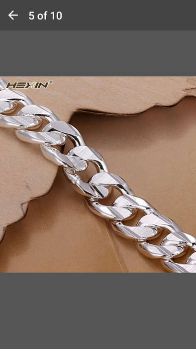 Late Entry - HEXIN 925 Sterling Silver Plated Bracelet - Shrimp Buckle