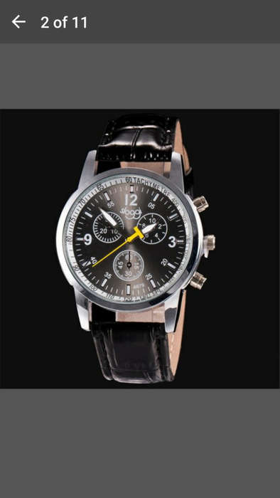 Luxury Stylish Crocodile Faux Leather Mens Analog Watch Wrist Watch - Sloggi Black