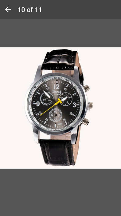 Luxury Stylish Crocodile Faux Leather Mens Analog Watch Wrist Watch - Sloggi Black
