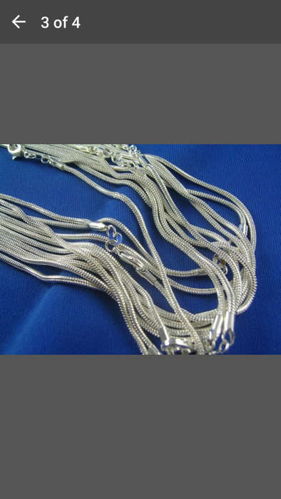 925 Sterling Silver Snake Chain Necklace - 24" - Very Nice Chain