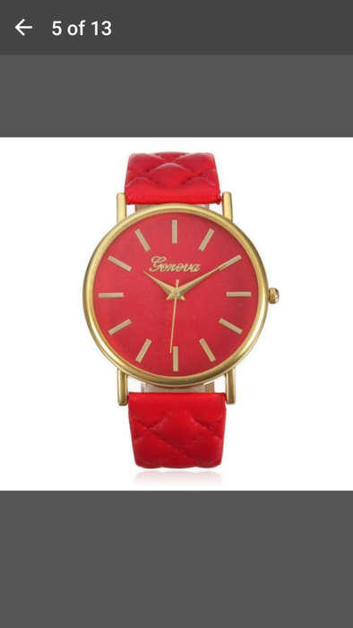 Geneva Checkers Faux Leather Quartz Analog Wrist Watch