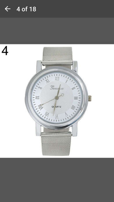 Geneva Womens Classic Silver Quartz Stainless Steel Wrist Watch