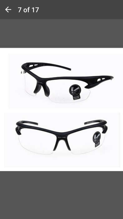 Men's Outdoor Cycling Windproof UV400 Sport Sunglasses Goggles AP - Clear with Yellow Arm