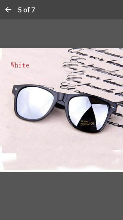 Classic Mirrored Sunglasses Cool Shades UV400 Mens Women Unisex - White