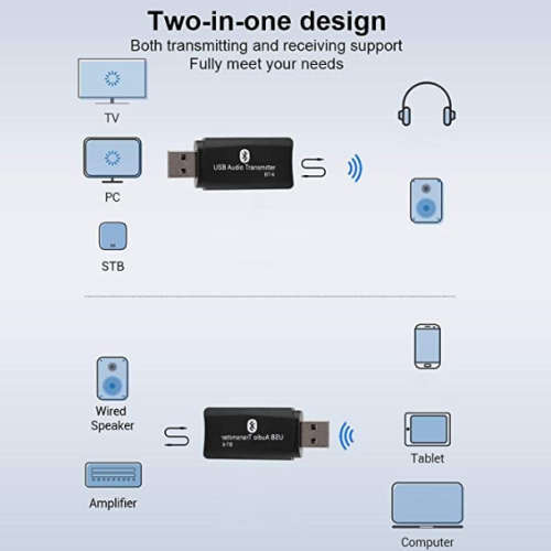 BT-6 USB Receiver Transmitter, Wireless Audio Receiver, Tablet PC 2 for Phone