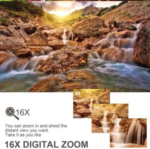 Digital Wifi Camera with `RoadCam` App 48 Megapixels 4K 16x Zoom