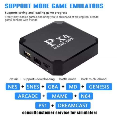 Retro Style Gaming Console 3000+ Games Wireless Dual Joystick Support HD/AV Output w/ 32GB Micro SD