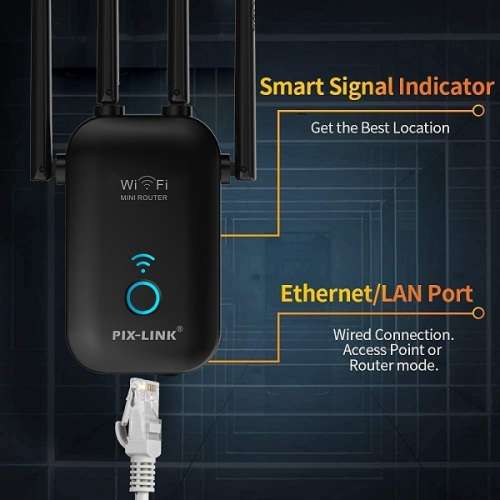 Pix-Link 1200mbps Wifi Dual Band Router Repeater