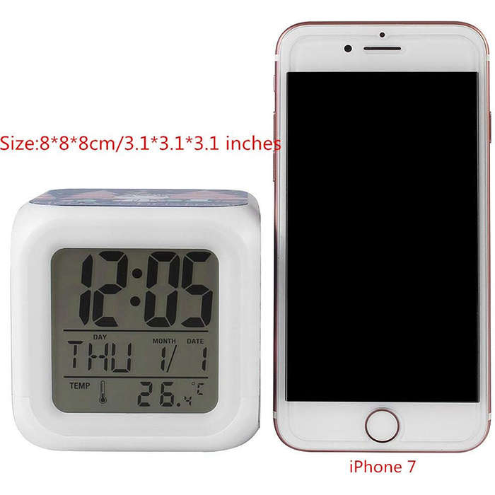 LED Luminous Alarm Clock Light Nightlight Accessories Time Temperature Alarm Date