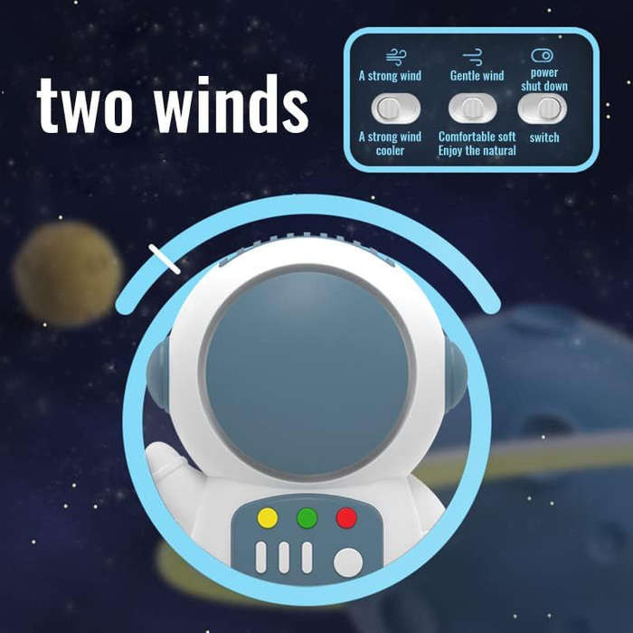 Astronaut Space Bladeless Cooling Fan Adjustable Cooling Fan Comes With Keychain