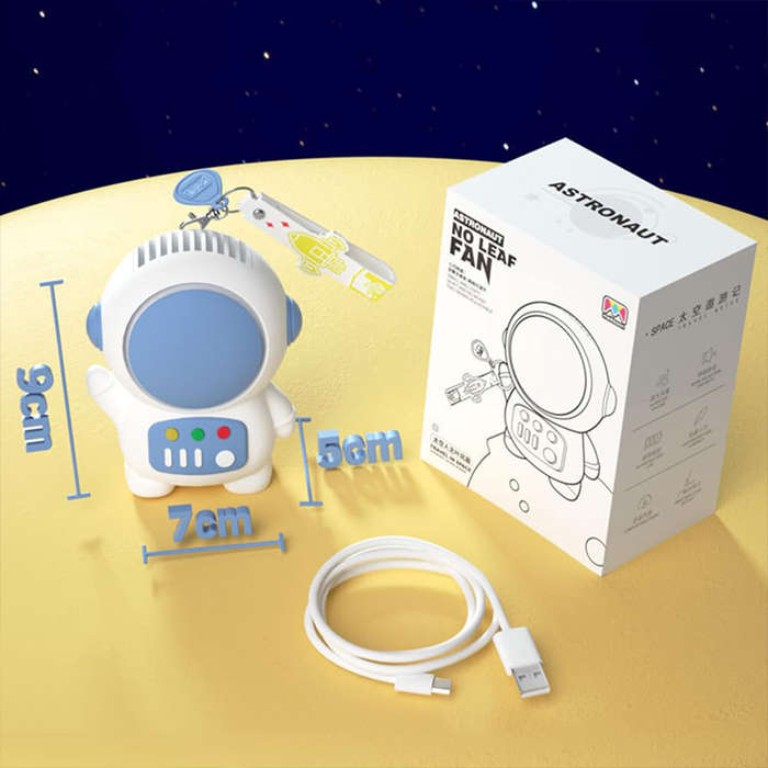 Astronaut Space Bladeless Cooling Fan Adjustable Cooling Fan Comes With Keychain