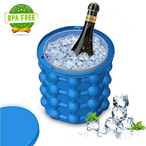 Silicone Ice Maker Tray Quick Cooling Ice Cube Storage Bucket Ice Cube Whiskey Christmas Gift